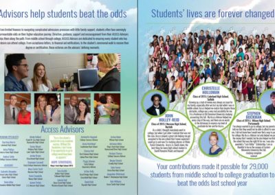 Access College Foundation - 2015 Annual Report Sample Spread with Maverick Marketing Advertising and Public Relations