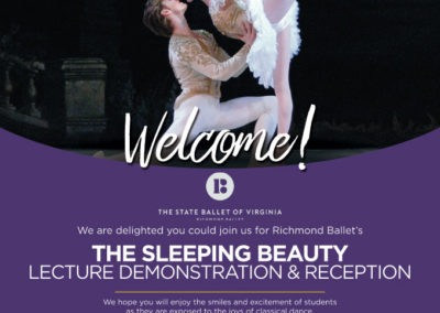 Sandler Center Foundation | Richmond Ballet Performance Reception Sign with Maverick Marketing Advertising and Public Relations
